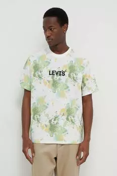 Хлопковая футболка Levi's, белый