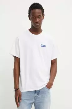 Хлопковая футболка Levi's, белый