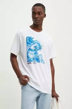 Хлопковая футболка Levi's, белый