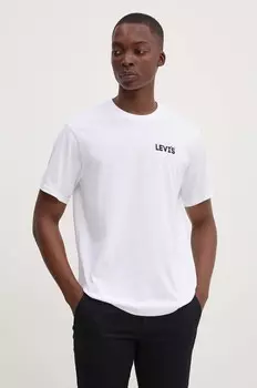 Хлопковая футболка Levi's, белый