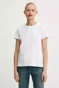 Хлопковая футболка Levi's, белый