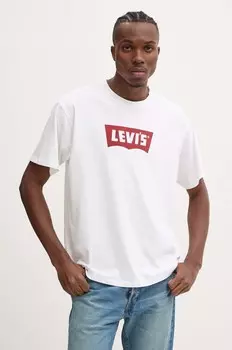 Хлопковая футболка Levi's, белый
