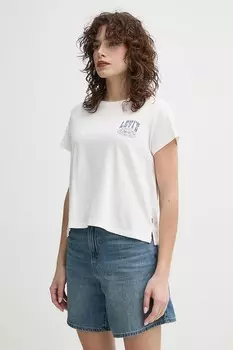 Хлопковая футболка Levi'S, белый