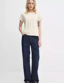 Хлопковая футболка Levi's, бежевый