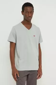 Хлопковая футболка Levi's, бирюзовый