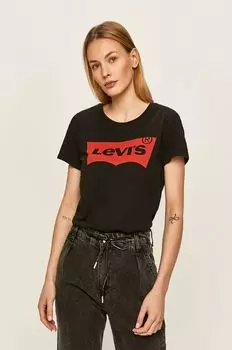 Хлопковая футболка Levi's, черный