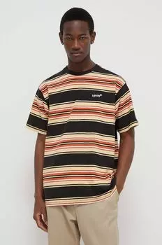 Хлопковая футболка Levi's, черный