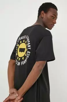 Хлопковая футболка Levi's, черный