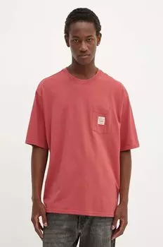 Хлопковая футболка Levi's, красный