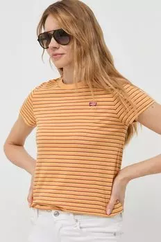 Хлопковая футболка Levi's, оранжевый