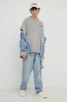 Хлопковая футболка Levi's, серый