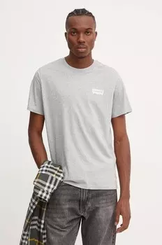 Хлопковая футболка Levi's, серый