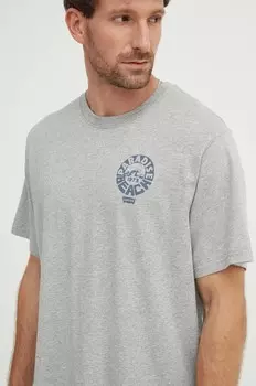 Хлопковая футболка Levi's, серый