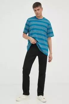 Хлопковая футболка Levi's, синий