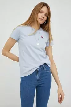 Хлопковая футболка Levi's, синий