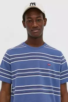 Хлопковая футболка Levi's, синий