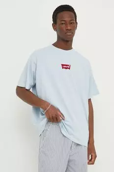 Хлопковая футболка Levi's, синий