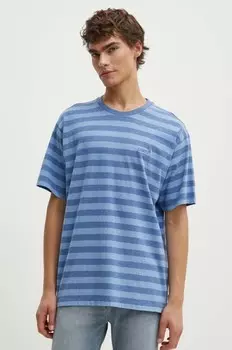 Хлопковая футболка Levi's, синий