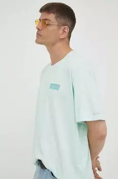 Хлопковая футболка Levi's, зеленый
