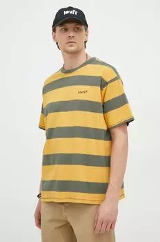 Хлопковая футболка Levi's, зеленый