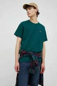 Хлопковая футболка Levi's, зеленый