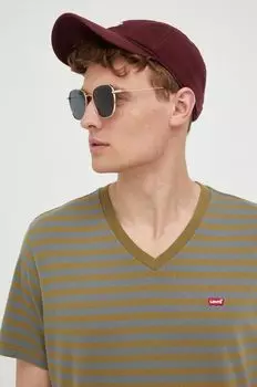 Хлопковая футболка Levi's, зеленый