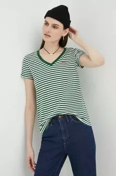 Хлопковая футболка Levi's, зеленый