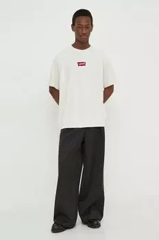 Хлопковая футболка Levi's, зеленый