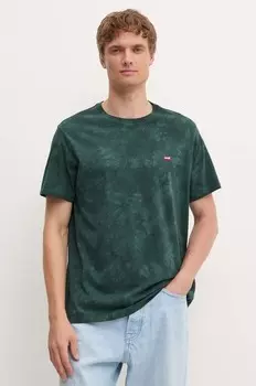 Хлопковая футболка Levi's, зеленый