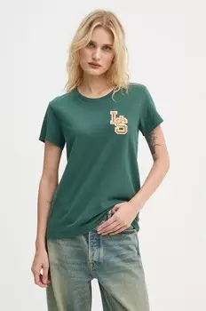 Хлопковая футболка Levi's, зеленый