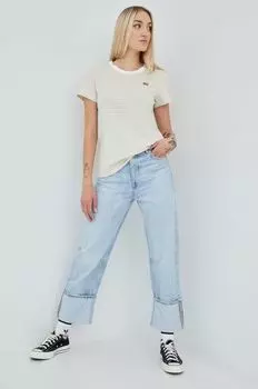 Хлопковая футболка Levi's, желтый