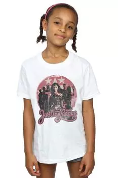 Хлопковая футболка «Лига справедливости» из фильма «Поза киногруппы» DC Comics, белый