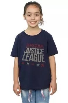Хлопковая футболка «Лига справедливости Movie United We Stand» DC Comics, темно-синий