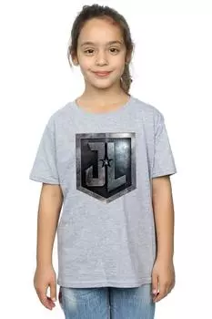 Хлопковая футболка «Лига справедливости» с фильмом «Щит» DC Comics, серый