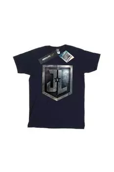 Хлопковая футболка «Лига справедливости» с фильмом «Щит» DC Comics, темно-синий