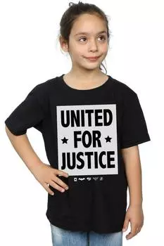 Хлопковая футболка «Лига справедливости United For Justice» DC Comics, черный