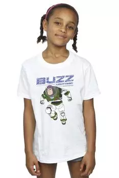 Хлопковая футболка Lightyear Buzz Jump To Action Disney, белый