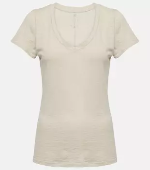 Хлопковая футболка Lilith Velvet, бежевый