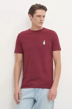 Хлопковая футболка Lindbergh, бордовый