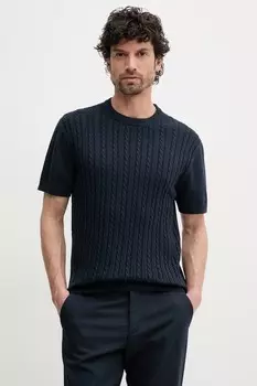 Хлопковая футболка Lindbergh, темно-синий