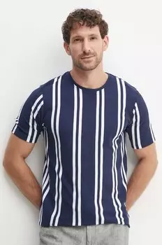 Хлопковая футболка Lindbergh, темно-синий