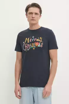 Хлопковая футболка Lindbergh, темно-синий