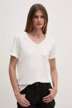 Хлопковая футболка Liu Jo, белый