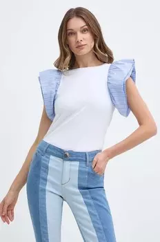 Хлопковая футболка Liu Jo, белый