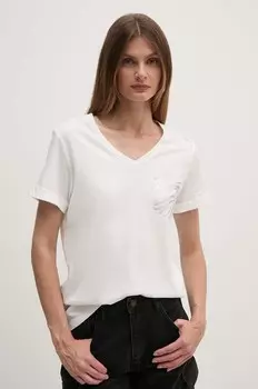 Хлопковая футболка Liu Jo, белый