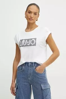 Хлопковая футболка Liu Jo, белый