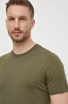 Хлопковая футболка Liu Jo, зеленый