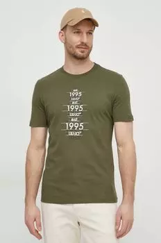 Хлопковая футболка Liu Jo, зеленый