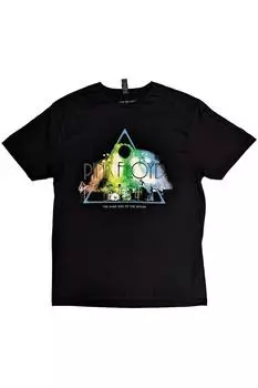 Хлопковая футболка Live Band Rainbow Pink Floyd, черный