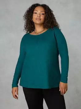 Хлопковая футболка Live Unlimited Curve, зеленая